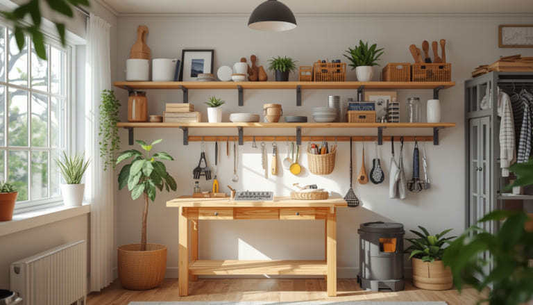 Cozy home with practical DIY solutions making daily life easier